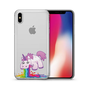 Puking Unicorn - Clear TPU iPhone Case / Samsung Case Phone Cover