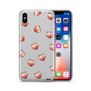 Peach Emoji - Clear TPU iPhone Case / Samsung Case Phone Cover